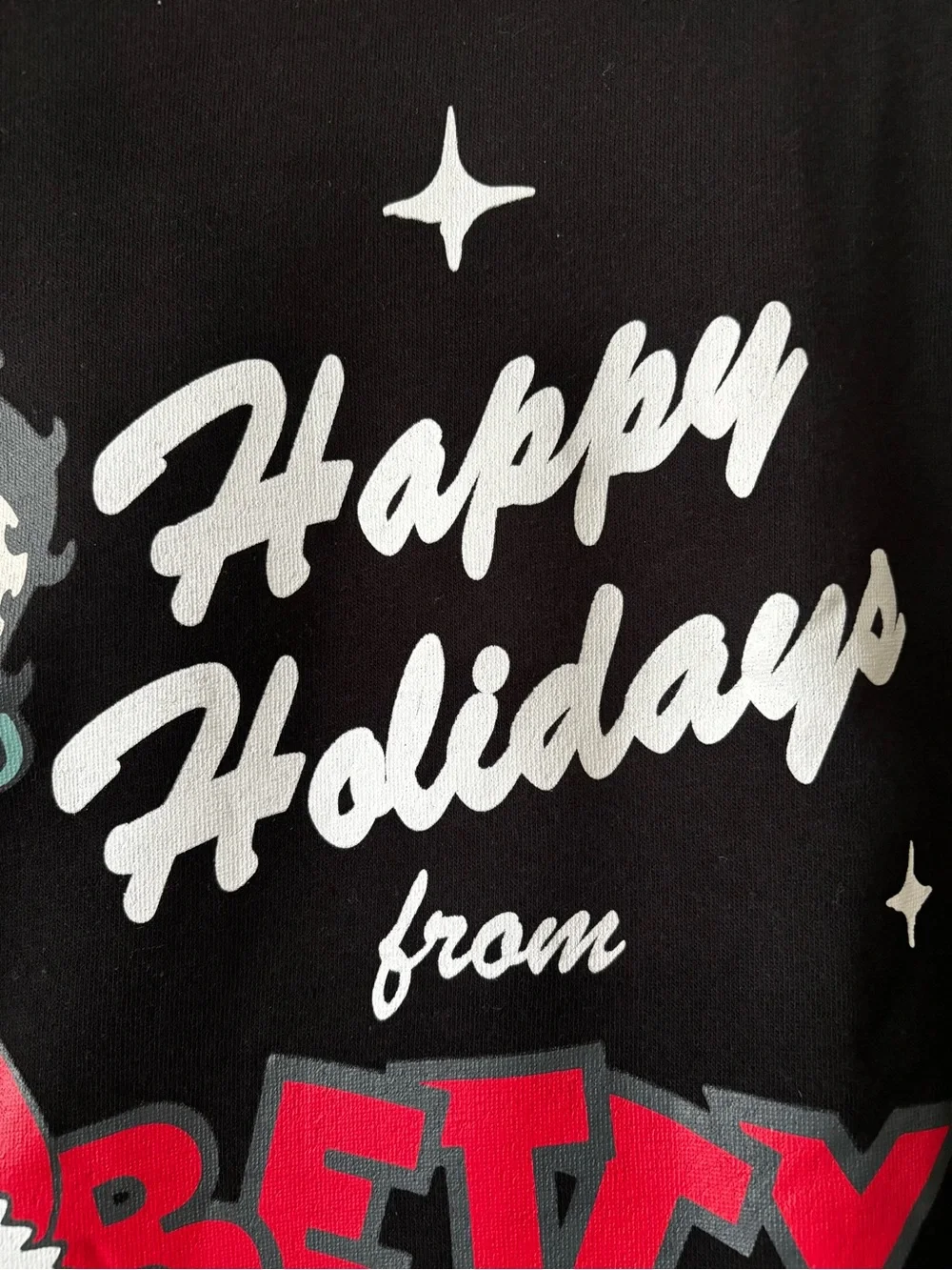 Betty Boop Black Holiday Sleep Sweatshirt Dress with Spa Headband size 3X